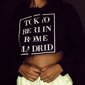 Crop Countries black hoodie